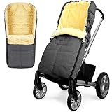 auvstar Universal Fußsack Kinderwagen und Buggy,Winter Thermo Baby Fußsack,Fußsack Babyschale,Weicher Babyfußsack Kinderwagen,Winddicht Winterfußsack Baby Winter Fußsack（Grau）