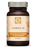 Kala Health Vitamin E - Einzigartige Formel mit allen 8 Tocopherolen und Tocotrienolen - 60 Vitamin E8 T8 Antioxidantien für Haar, Haut & Anti-Aging - GMO & PAK-frei - Hergestellt in der EU