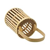 OUNONA 1 Stück Hängende Woven Lantern aus Retro für Garten und Hochzeitsdekoration Kleine Vielseitig Einsetzbar für Romantische Anlässe und Feste Khaki Farbton