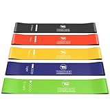 TechStone Resistance Bands Geräte für Männer - (5er Set) Sport Fitness und Frauen Widerstandsbänder Gummibänder Bänder Krafttraining Booty Gummiband für Zuhause, Gym, Fitnessstudio, Yoga & Pilates