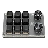 Eine Hand - -Tastatur mit Rotem Switch, Langlebiger Acrylmaterial Programmierbares Tastatur für Gaming Office Media, Plug and Play, Geeignet für Vista OS X Laptop (#2)