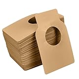 PERFETSELL 200 Stück Flaschen Anhänger Etiketten Kraftpapier Braun Flaschenanhänger zum Beschriften Weinflaschen Etikett für Flasche Flaschenhals