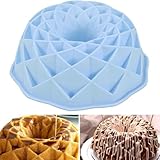 Tcnzdy Gugelhupfform, 23cm Gugelhupfform Silikon Kuchenform Silikon Gugelhupfform Silikon Kuchenform Silikon Klein Kuchenform Silikonform für Gugelhupf, Kuchen, Muffin, Cupcake