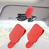LDERFIV 2 Stück Brillenhalter für Auto, Magnetischer Sonnenbrillenhalter Auto, Universal Auto Visier Brillenhalter, Sonnenbrillen Halterung Ticket