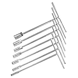 Veemoon 7Stücke Griff Steckschlüsselsatz Teilig Verstellbar und Korrosionsbeständig bis Leicht und Kompakt für Reparaturen und an Freunde