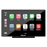 Carpuride Portable 9 Zoll IPS Touchscreen Monitor mit drahtlosem Carplay Android Auto Car Multimedia Player, mit Bluetooth 5.0/FM/GPS/Mic/Mirror Link/Siri/G00gle für alle Autotypen