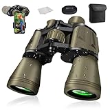 Fernglas für Erwachsene 20x50 mit Smartphone Adapte HD Fer-nglas mit FMC Objektiv Lens Leistungsstarkes Großes Okular Fernglas Kompakt mit Nachtsicht