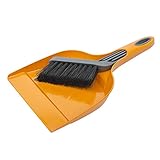 Kehrgarnitur Kehrschaufel Kutterschaufel mit Besen Handfeger Kehrset aus Kunststoff orange