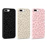 Yoedge 3 Stück Handyhülle für iPhone 8 Plus/iPhone 7 Plus Hülle 5,5', Leopard Muster Design Frauen Mädchen Aesthetic Handyhülle Dünn Weich Silikon TPU Flexible Stoßfest Schutzhülle für iPhone 8 Plus