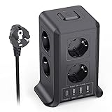 8 Fach Steckdosenleiste mit Schalter