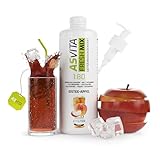 AsVita Getränkekonzentrat Fresh Mix 1:80-1L Flasche inkl. Dosierpumpe - Getränke Sirup zuckerfrei - 26 leckere Geschmacksrichtungen (Eistee-Apfel)