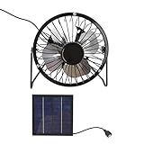 Natudeco USB-Solar-Ventilator, Solarbetriebener Lüfter, Tragbarer Mini-Ventilator Mit Photovoltaik-Solarpanel Für Camping, Gewächshäuser, Wohnmobile