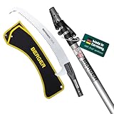 BERGER ArboRapid Set 75859 | Teleskop Astsäge für SKT | Teleskopsäge 1,90 m Arbeitshöhe | Hochentaster aus Aluminium | Baumsäge inkl. Tasche & Aufsatzsäge | Astsäge Teleskop zertifiziert & geprüft