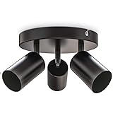 Levitantes 3-Wege-Spot, schwarz, ohne Lichtquelle, ideal für die individuelle Beleuchtung in verschiedenen Räumen.