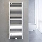 SONNI Handtuchtrockner Heizkörper Bad Mittelanschluss Handtuchwärmer Badheizkörper Weiß Gerade 60 * 160cm