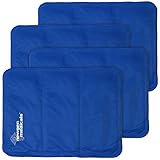 Newgen Medicals Kühltuch: 4er-Set kühlende Kissenauflagen, 30 x 40 cm, blau (Kühlmatte, Kühl Matte Bett, Ventilatoren)