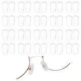 TIESOME 20 Paar Nasenpads Aus Silikon Zum Aufstecken, Rutschfeste Universelle Nasenstegpads Für Brillen Und Sonnenbrillen Transparent(groß)