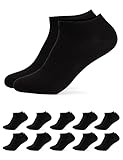 Occulto Herren 100% Baumwolle Sneaker Socken 10er Pack (Modell: Ingmar) Schwarz 43-46