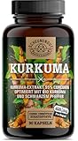 Stärkste Bio-Kurkuma-Kapseln -15800mg Curcuma MIT 95% Curcumin pro Kapsel- höchster Curcumin Gehalt (95%) I 40-fach bioverfügbar | Curcuma Kapseln hochdosiert DE SCHEUNENGUT®