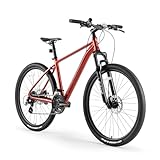 ROCKBROS MT·200 27,5 Zoll Mountainbike, Scheibenbremse Aluminium Fahrrad mit Altus M310 24 Gang Schaltung, 16/18/21 Zoll Rahmen für Herren und Damen Rot