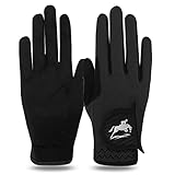 FINGER TEN Reithandschuhe Damen Touchscreen Reithandschuh Erwachsene Ladies Handschuhe Reiten Grip Reiter Fahrradhandschuhe für Reitsport Radfahren Damenreithandschuh Sports (Dunkel, S)