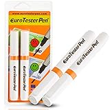 EURO TESTER PEN XL - Professioneller Geldscheinprüfer Fake Geld, Geldprüfstift für Euro, Dollar, britische Pfund und die wichtigsten internationalen Währungen, Original Made in Italy (2 Einheiten)