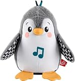 FISHER-PRICE Wackelnder Pinguin - Plüschspielzeug für Babys zum Spielen in Bauchlage mit Musik und wackelnden Bewegungen, fördert Seh-, Tast- und Hörsinn, für Babys ab Geburt, HNC10