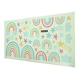 SUPVOX Nachtleuchtende Sternen und Regenbogen Wandsticker aus PVC Selbstklebend Leuchtend Im Dunkeln für Kinderzimmer und Schlafzimmer
