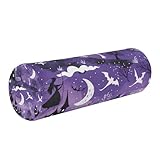 BOESI Doodle Moon and Castle Pattern Cylindrical Pillow Rolling Memory Foam Pillow Removable for Head Neck Back Legs