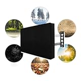 Yuanpgky Bildschirm für den Außenbereich mit Steuerungstasche, schwarz, 210D Oxford-Gewebe, Fernbedienung, TV-Abdeckung, staubdicht, undurchlässig, 55-58 Zoll (55–58)