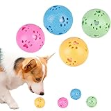 SPORWAY 4 Stück Hundeball Hundespielzeug Ball: Leuchtendes LED Hundespielball Ø 7,5cm, Interaktives Ball Hundebälle für Große und Kleine Hunde Zähne Reiniger Training Kugel