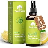 Emma Grün® Zitrus Raumspray 100ml [BIO-QUALITÄT] - Zitrus Spray Geruchsneutralisierer & Textilerfrischer - Zitronen Raumspray - Zitronenöl & Orangenöl - Lufterfrischer für Autoduft & WC Duft