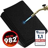 EVOCAMP Feuerfeste Unterlage - Hitzeschutzmatte hitzebeständig bis 982 °C - Lötmatte als feuerfeste Matte für sicheren Brandschutz - Brandschutzmatte als ideale Feuerschutzmatte (1m x 1m)