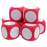 HEALSOPTHY 8 Stück Teiliges Große Beschreibbare Schaumstoffwürfel Wiederverwendbare Abwischbare Lernwürfel für DIY Blanko Würfel Pädagogisches für Matheunterricht Rot