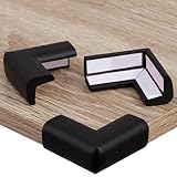 Hoffenbach 12x Eckenschutz Kantenschutz Baby – Selbstklebender Tischkantenschutz – Stoßschutz für Babys & Kinder – Weicher Schaumstoff Eckschutz für Tisch, Möbel & Ecken – Corner Protector – Schwarz