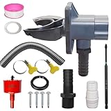 Wodesitiy Umleitungsset Für Regentonne | Dachfallrohr Ersatzteile Und Zubehör | System Für Die Regenwasser Sammlung Und Umleitung Mit Anschluss,Für Mit 70 Bis 110 mm Für Den Außenbereich Haus Garten