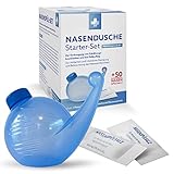 Wachters Nasendusche Starter-Set Nasendusche + 50 Beutel Wachter’s Nasenspülsalz - Bei Erkältungen und bei Pollenallergie