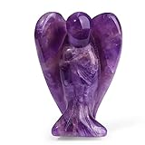 XIANNVXI 38mm Amethyst Kristalle Engel Figur Heilung Kristalle Edelsteine Poliert Steine Statue Reiki Schutzengel Angel Geschenke