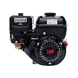 CCAUUB 7,5HP Gasmotor, 4-Takt 1-Zylinder Stationär Motor Kart-Motor, 5.1 KW 3.6L Benzinmotor Go Kart Engine Motor für Kompressor Scarifier Rasenmäher Pumpe Generator Mäher