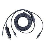 Orivin 3-in-1-Gleichstromkabel, 6 m, für Mini-Geräte, 12–24 V, 5,5 x 2,1 mm, zum Zigarettenanzünder, Typ C-Stecker, Verlängerungskabel, Flamme