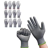 Ruayia Arbeitshandschuhe 6 Paar handschuhe Rutschfeste Nitril-Beschichtung für Ölige Arbeitsbedingungen, Sicherheits Professionelle Arbeitshandschuhe Mechaniker - S*2+ M*2+ L*2