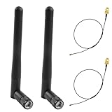 WLAN Antenne PC, WiFi Antenne 2,4GHz 5GHz 5,8GHz 8dBi RP-SMA-Stecker und U.FL IPX IPEX Verlängerungskabel 2-Pack für NGFF Wireless Netzwerkkarten WiFi Adapter Laptop