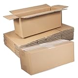 Veemoon 10 Stück Versandkartons Stabile Pappkartons für Verpackung und Versand Faltboxen aus Kraftpapier für Kleine Unternehmen und Maße