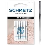 SCHMETZ Nähmaschinennadeln | 5 Black Super Stretch-Nadeln | HAx1 SP SU | Nadeldicke 75/11 |Mit Antihaftbeschichtung für schonende Verarbeitung empfindlicher hochelastischer Stoffe