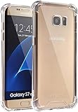 Hülle für Samsung Galaxy S7 Edge Transparent Ultra Dünne weiche TPU Handyhülle Flexible Klar Case Cover [Bumper mit verstärkten Ecken] Rückseite