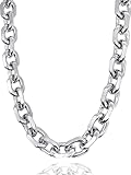 RUGGED steel - Ankerkette aus massivem Edelstahl für Männer & Frauen - stylische 11mm breite XL Halskette 45 50 55 60 70 75 cm - stabiler 24/7 Schmuck → farbbeständig & wasserfest - inkl Schmuck-Box
