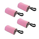 Vier Wechselrahmen Neopren Pink Sleeve Lip Balm Holster ChapStick Halter Schlüsselanhänger