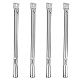 DECHOUS 4 Stück Einstellbare Gasgrill Brenner Ersatzteile aus Edelstahl Korrosionsbeständig und Hitzebeständig Leicht Montierbar für Gleichmäßige Wärmeverteilung Kompatibel mit Tepro und