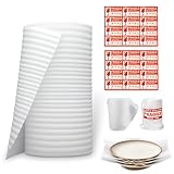 YUJUVI Verpackungsmaterial Verpackungsschaum Rolle 10m x 30cm Luftpolsterfolie Rolle Umzugsmaterial Schaumfolie Ideal für Versand, Verpackung und Umzug - Polstermaterial