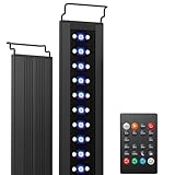NICREW C10 24/7 LED Aquarium Beleuchtung für Pflanzen, 43-60 cm, 15W, Vollspektrum Aquarium Lampe mit Timer, Helligkeit einstellbar